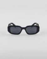 PRADA RECTANGULAR SUNGLASSES 53MM DARK GREY